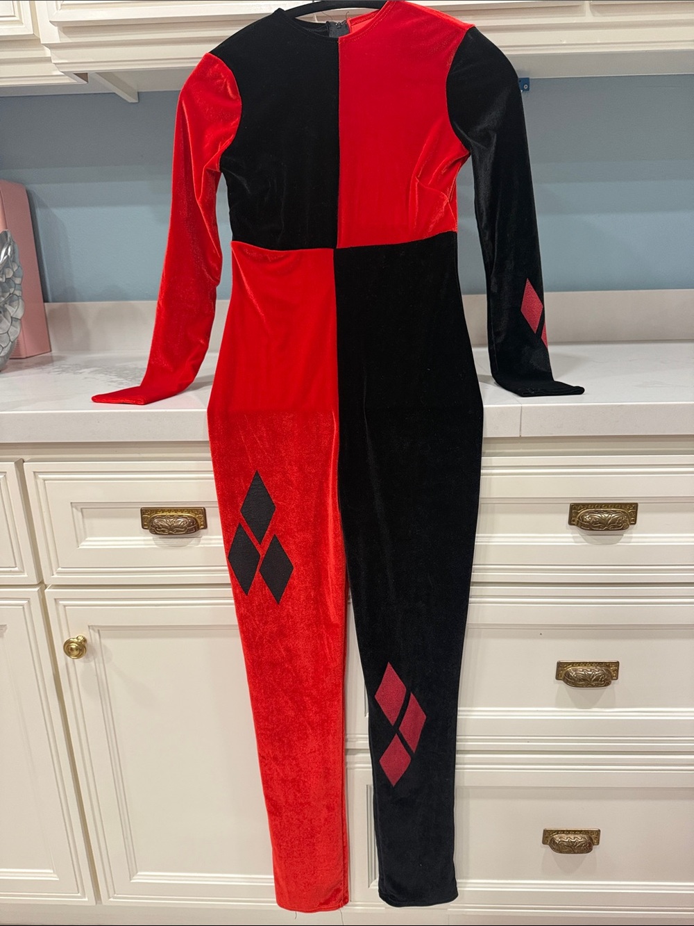 Red & Black Velvet Harley Quinn costume
